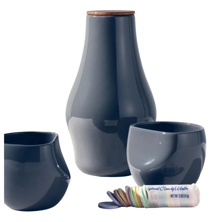 Handcrafted Recycled Clay Carafe &amp; Cup Set, 2 Ct.