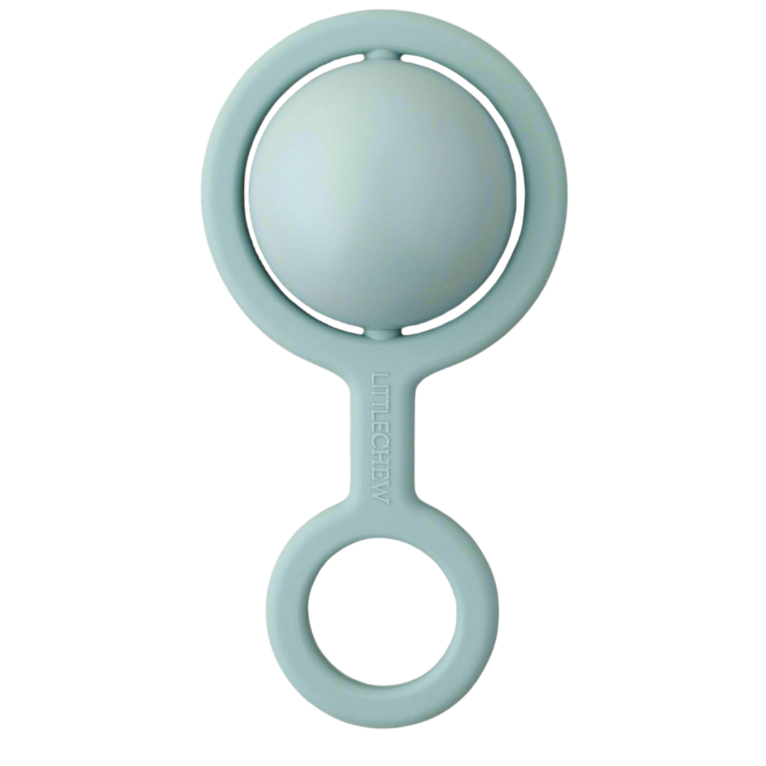 Non-Toxic Food-Grade Silicone Baby Rattle, Green