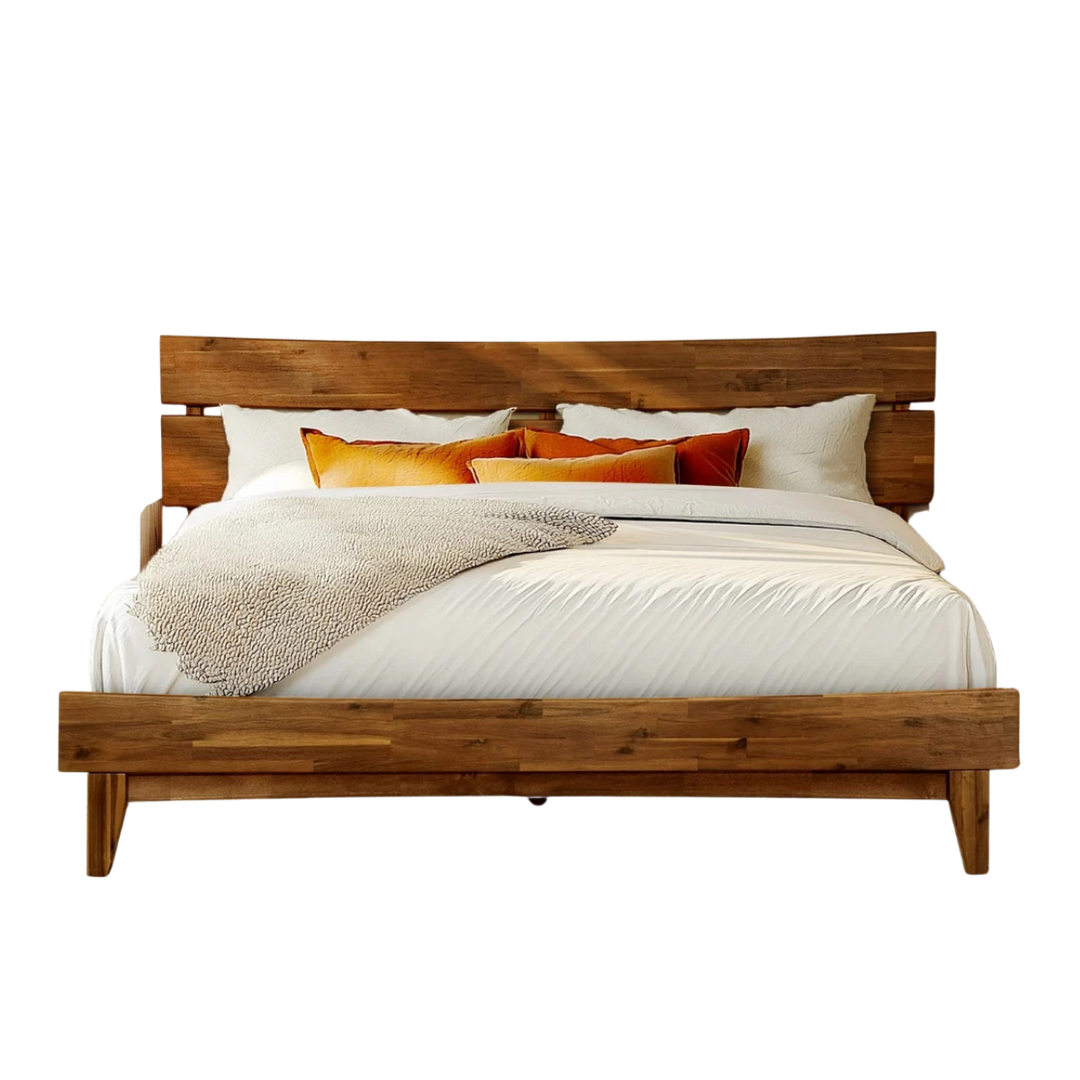 FSC-Certified Acacia Wood Bed Frame, Aurora