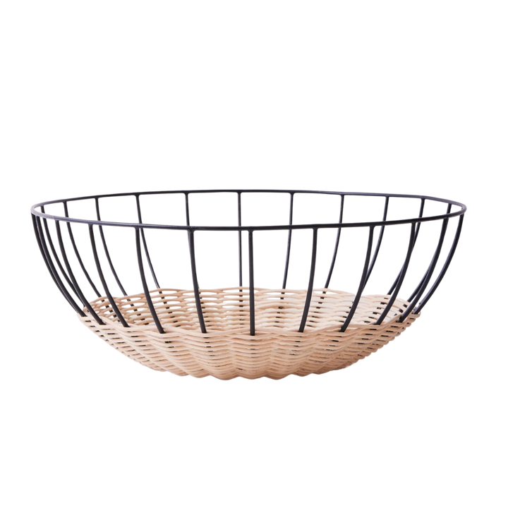 Handwoven Rattan Fruit Basket, 13.8" x 4.72"
