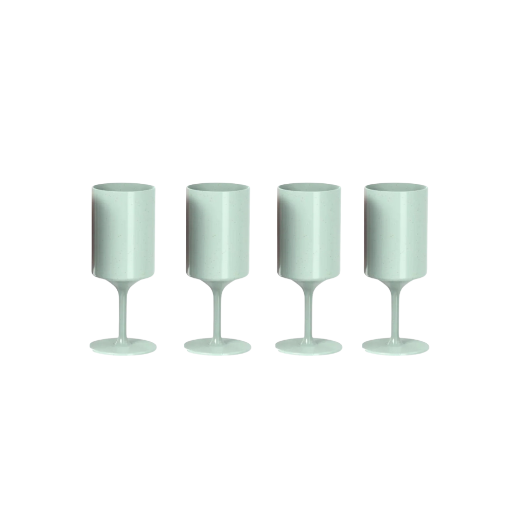 Compostable Sugarcane Stemmed Wine Glasses, 4 Ct.