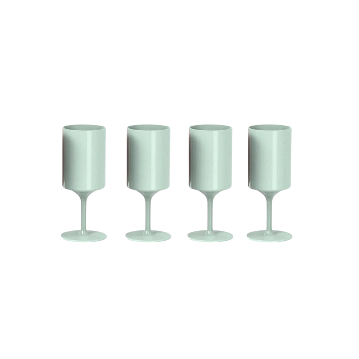 Compostable Sugarcane Stemmed Wine Glasses, 4 Ct.