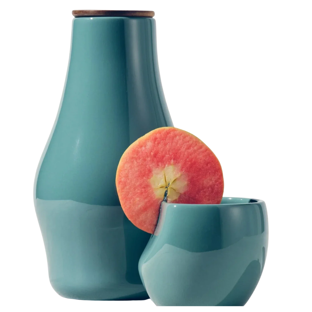 Handcrafted Recycled Clay Carafe &amp; Cup Set, 2 Ct.