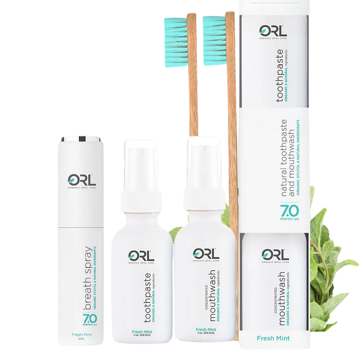 Non-Toxic Fresh Mint Oral Care Travel Set, 4 Ct.