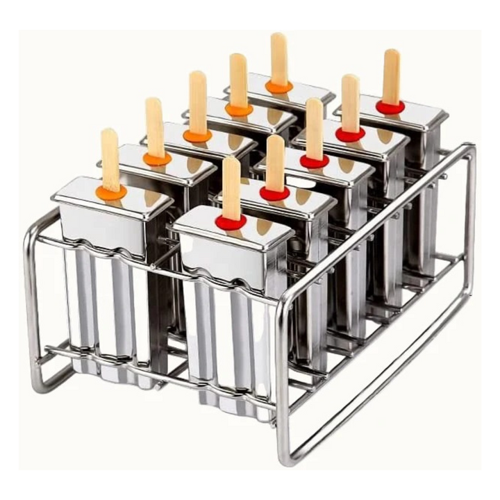 Plastic-Free Stainless Steel Popsicle Molds, 10 Ct.