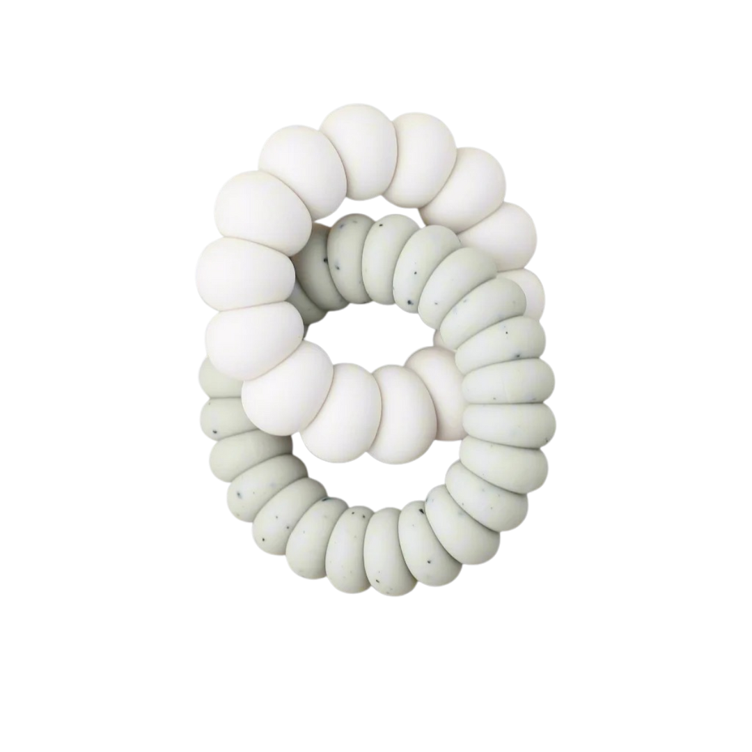 Handcrafted BPA-Free Silicone Luna Teether, Ivory