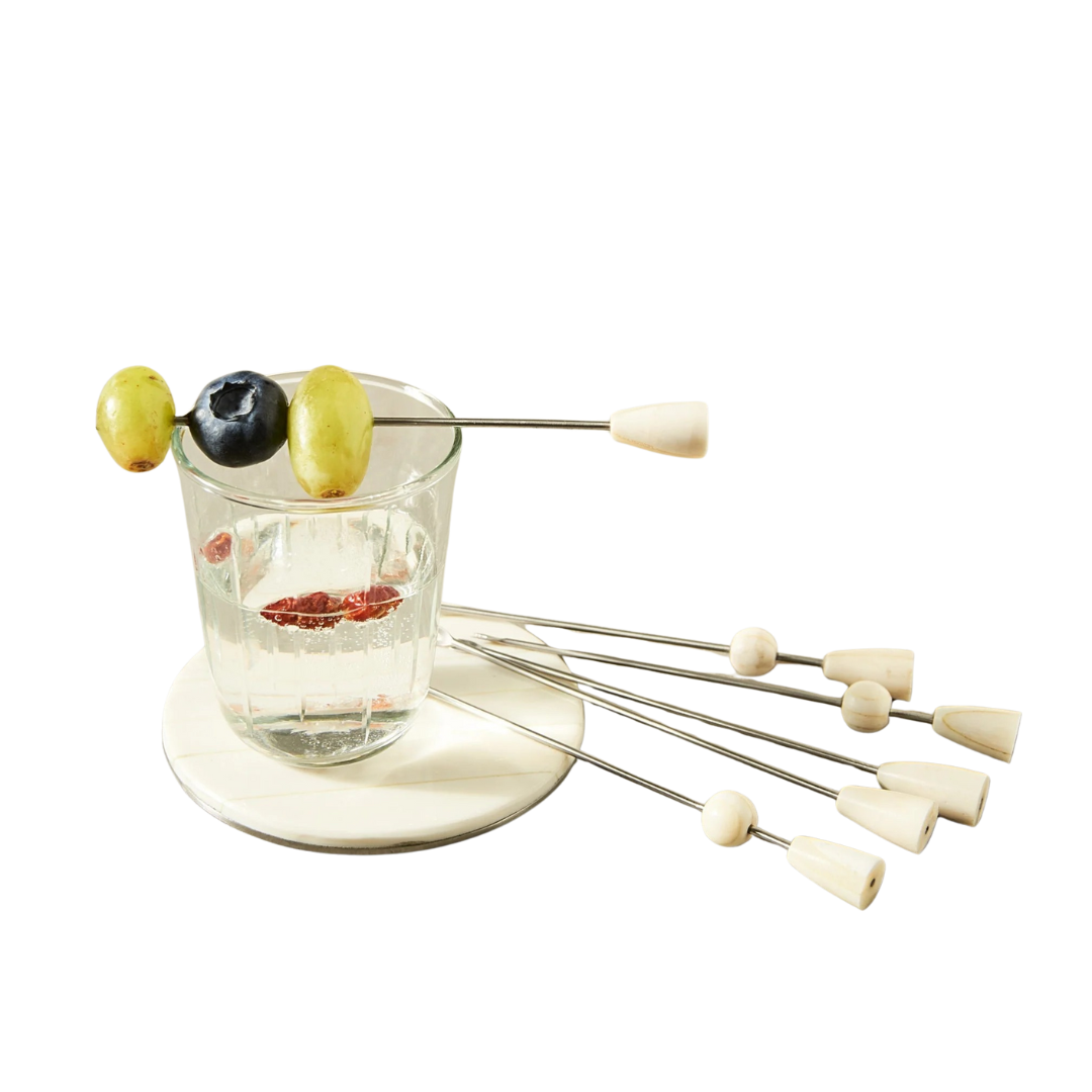 Handcrafted Stainless Steel Cocktail Picks, 6 Ct.