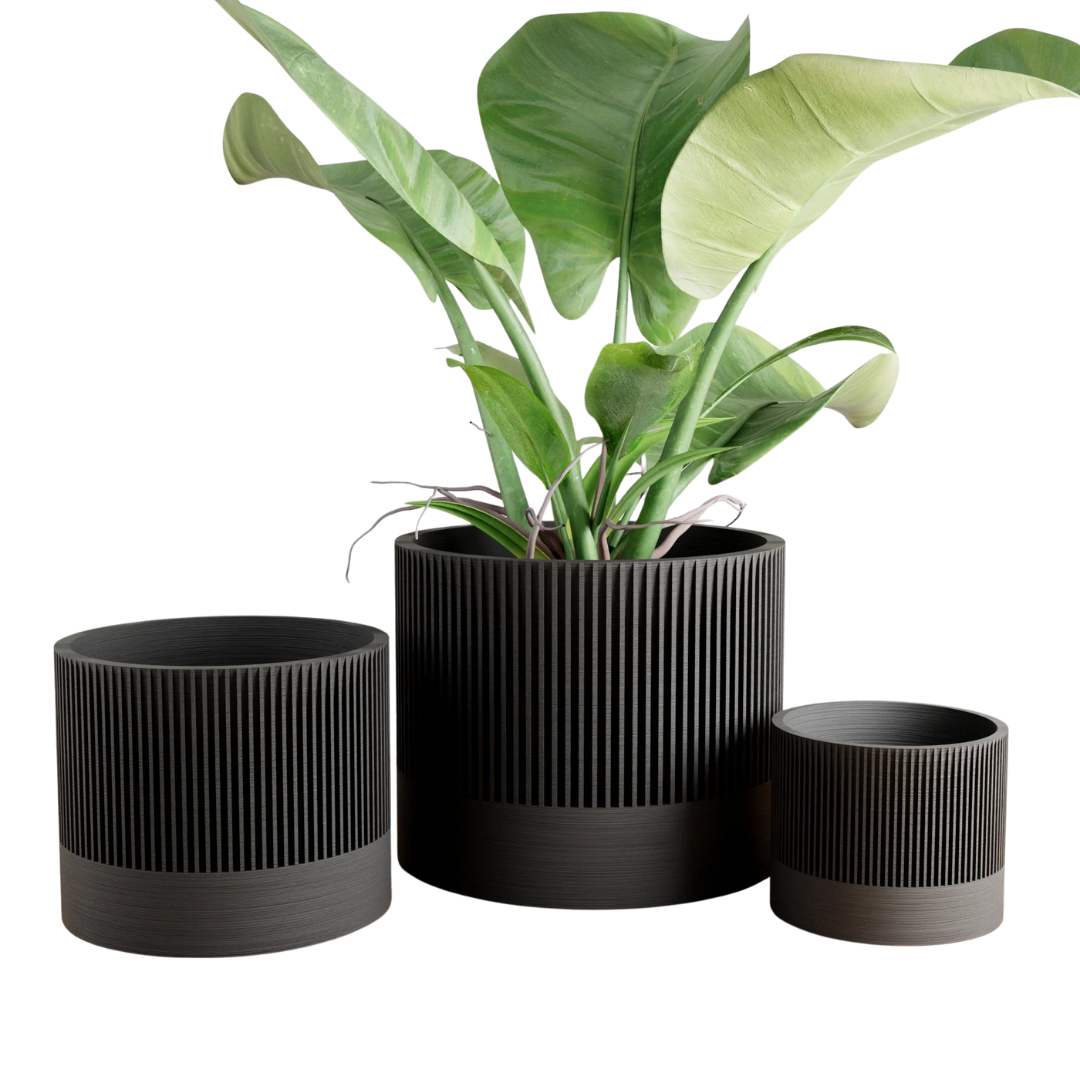 Biodegradable Plant-Based Ribbed Sakura Planter Decor