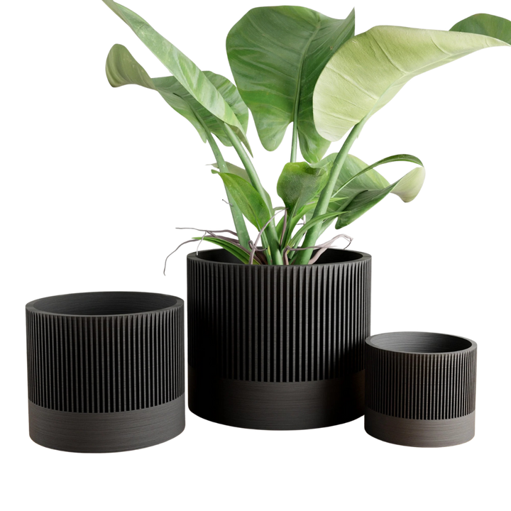 Biodegradable Plant-Based Ribbed Sakura Planter Decor