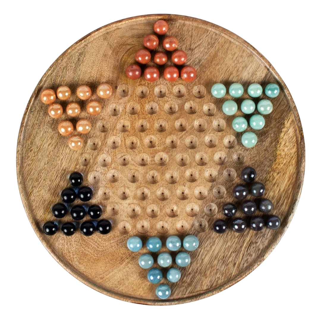 Handcrafted Star Chinese Checkers Board Game