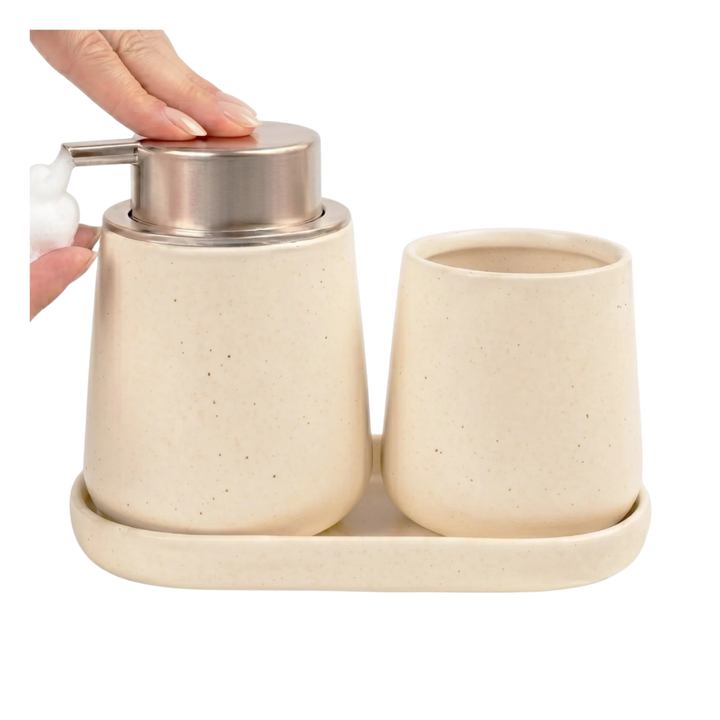 Recycled Eco-Clay Foaming Bathroom Decor Set, 3 Ct.