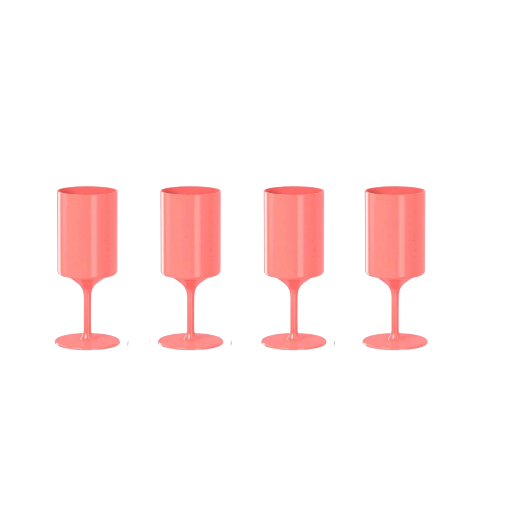 Compostable Sugarcane Stemmed Wine Glasses, 4 Ct.