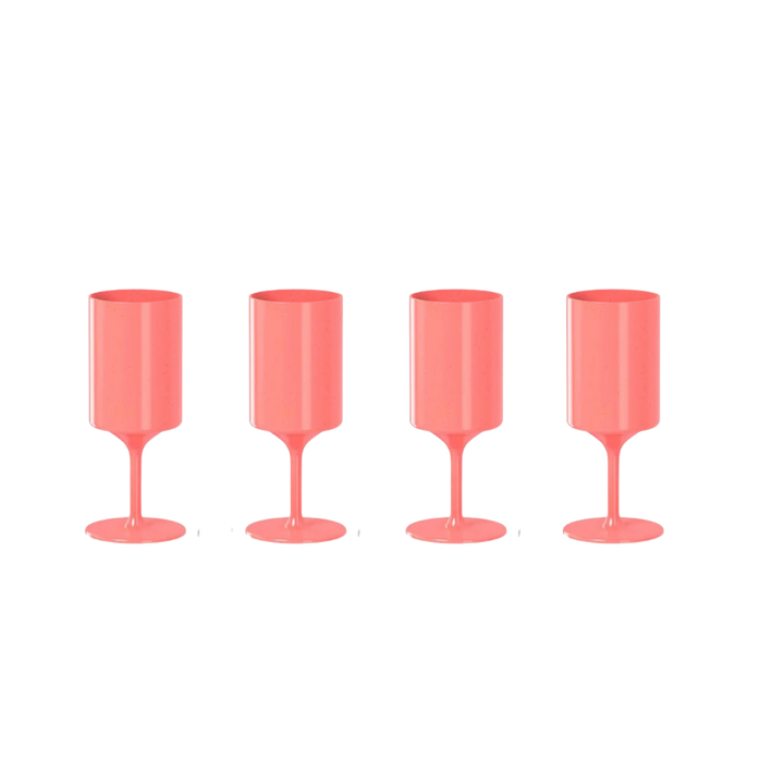 Compostable Sugarcane Stemmed Wine Glasses, 4 Ct.