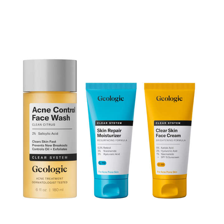 Non-Toxic 3-Step Acne Clear Skin Care Set, 3 Ct.