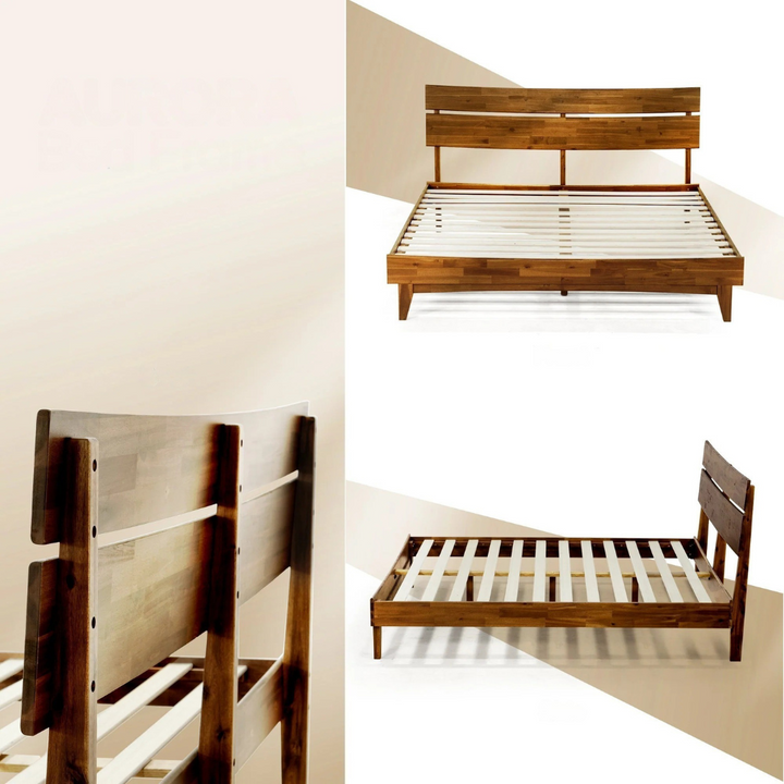 FSC-Certified Acacia Wood Bed Frame, Aurora