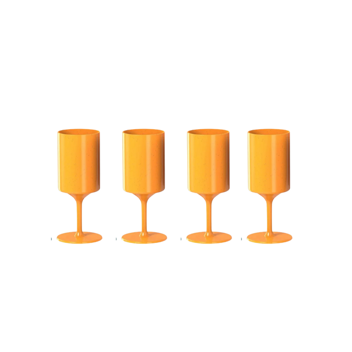 Compostable Sugarcane Stemmed Wine Glasses, 4 Ct.