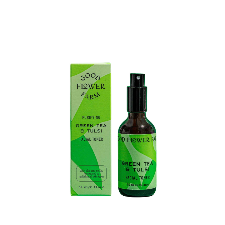 Organic Green Tea &amp; Tulsi Facial Toner, 2 oz.
