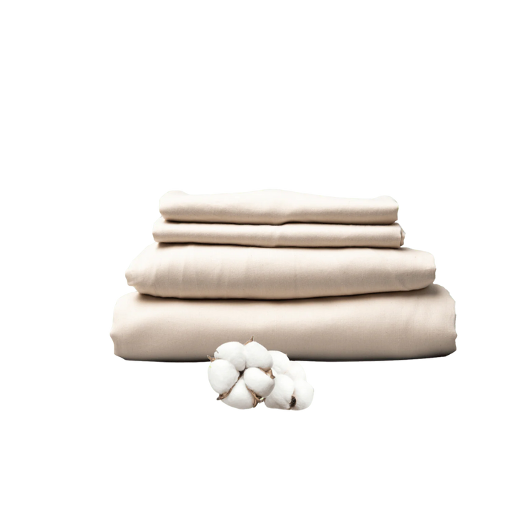 Organic Cotton Sateen Weave GOTS Bed Sheet Set