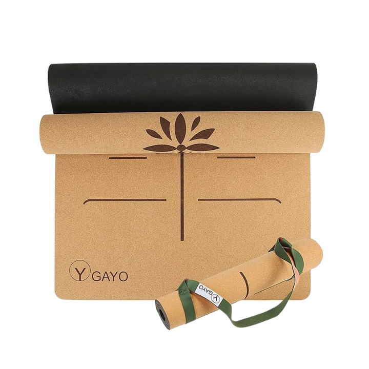 Biodegradable Cork &amp; Rubber Non-Slip Yoga Mat