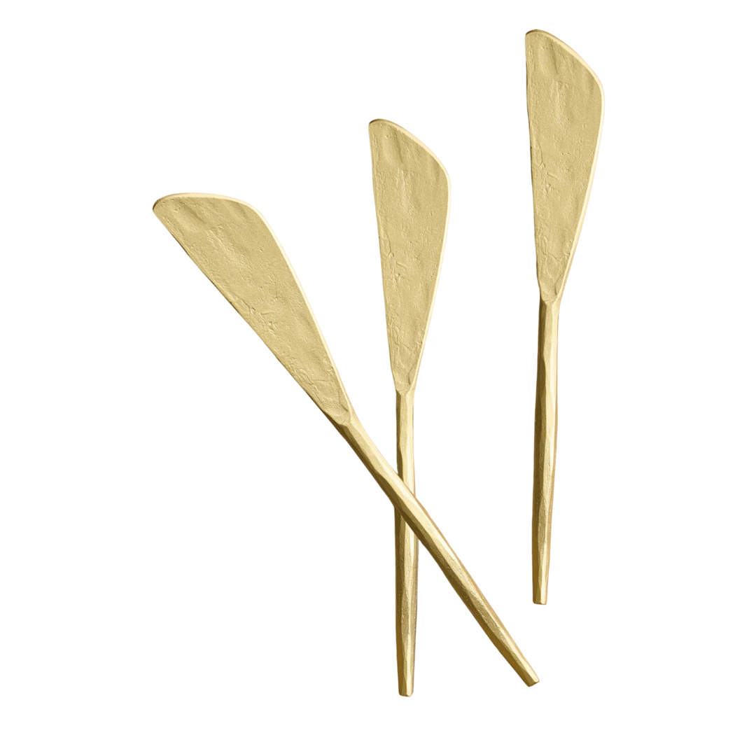 Hammered Brass Flatware Spreader Set, 3 Ct.