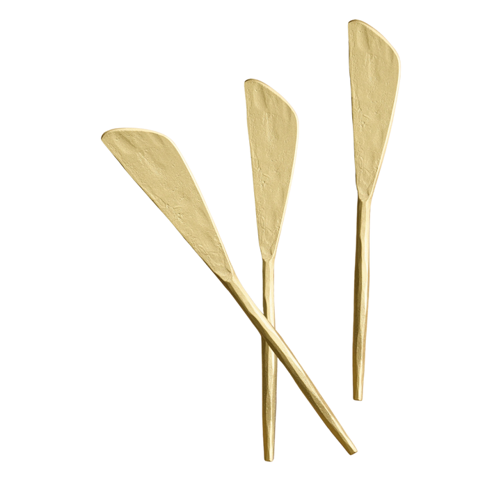 Hammered Brass Flatware Spreader Set, 3 Ct.