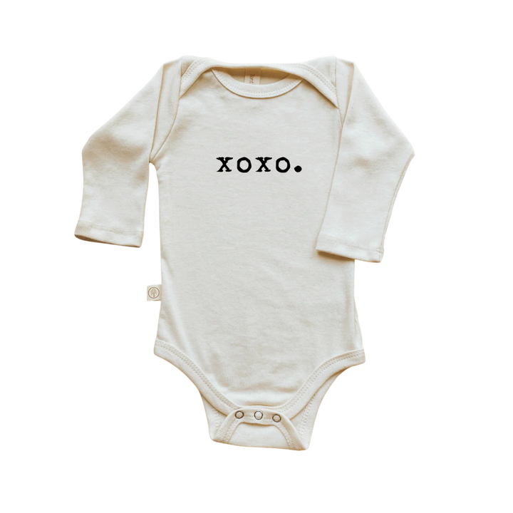 Organic Cotton XOXO Long Sleeve Baby Bodysuit