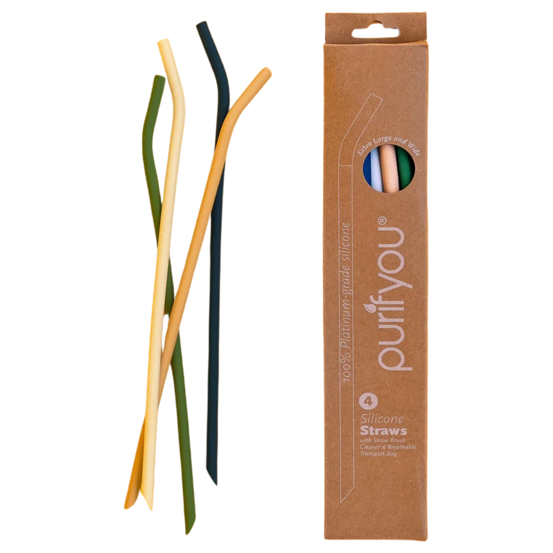 BPA-Free Food-Grade Silicone Straws, Multi-Size Set