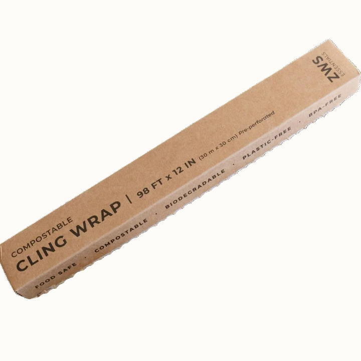 Compostable PLA Cling Wrap Food Storage, 98 ft x 12"