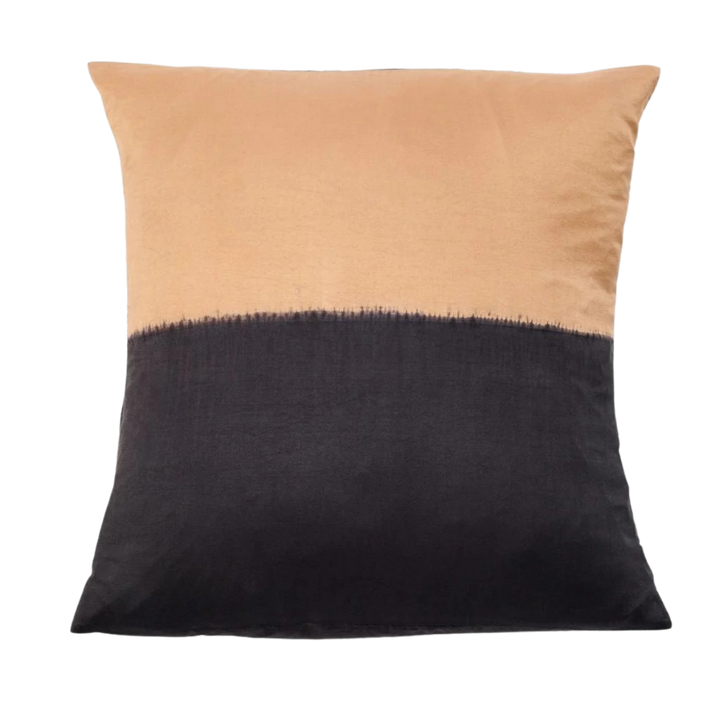 Handcrafted 60g Mulberry Silk Throw Pillow, 20" Black