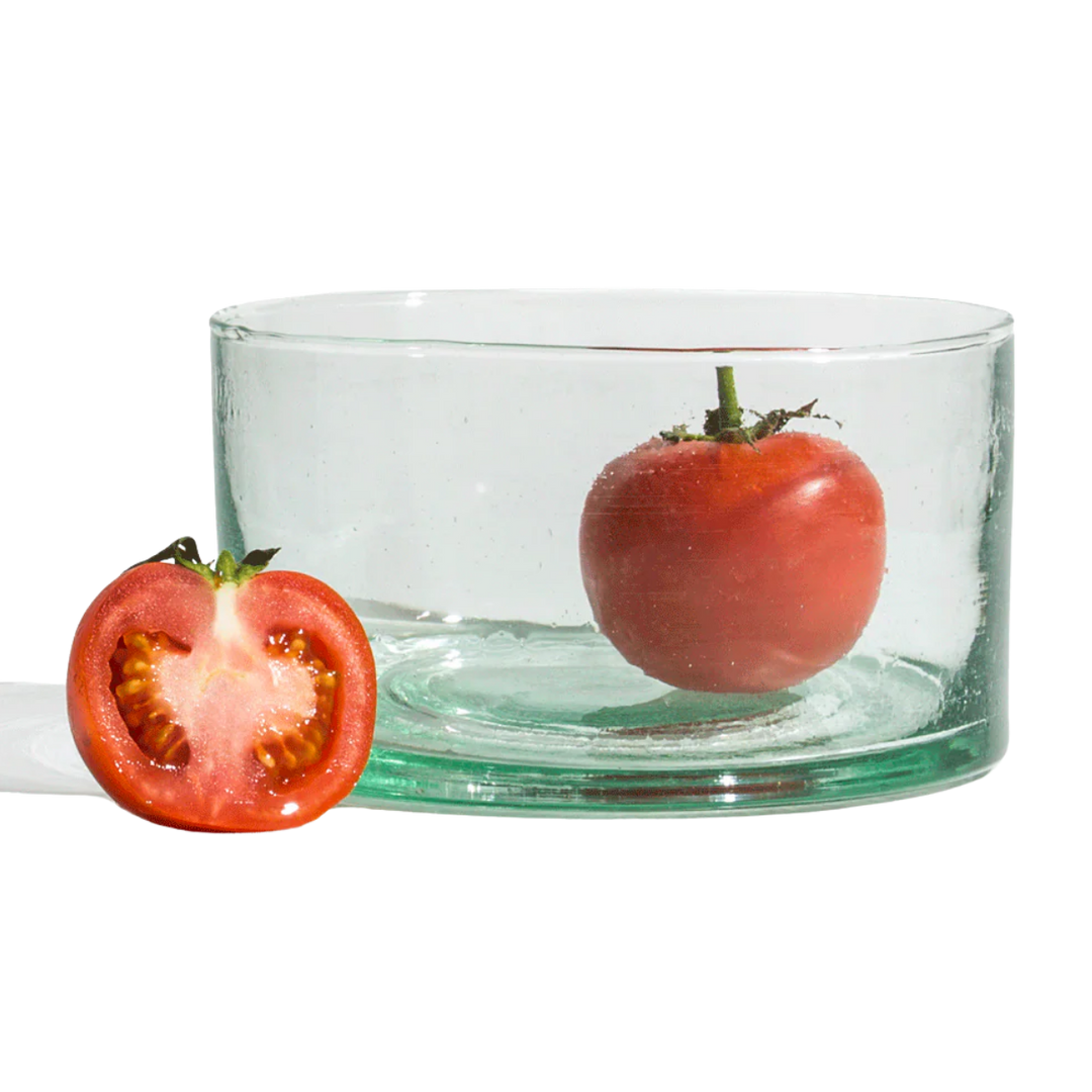 Mouth-Blown Recycled Glass Dinnerware Bowl, 10 oz.