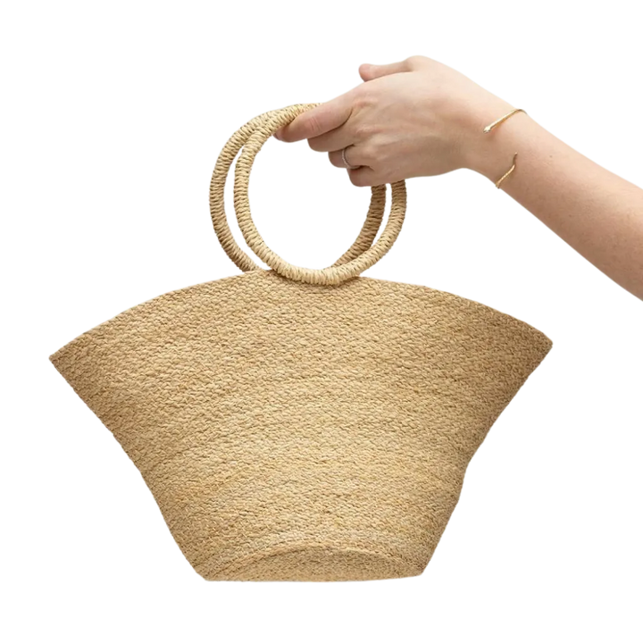Mini Raffia Palm Ring Bag