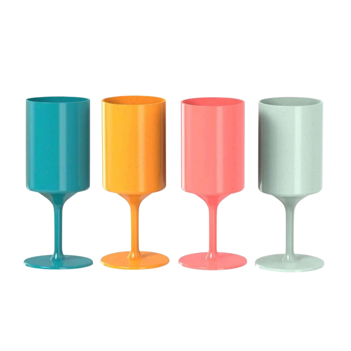Compostable Sugarcane Stemmed Wine Glasses, 4 Ct.