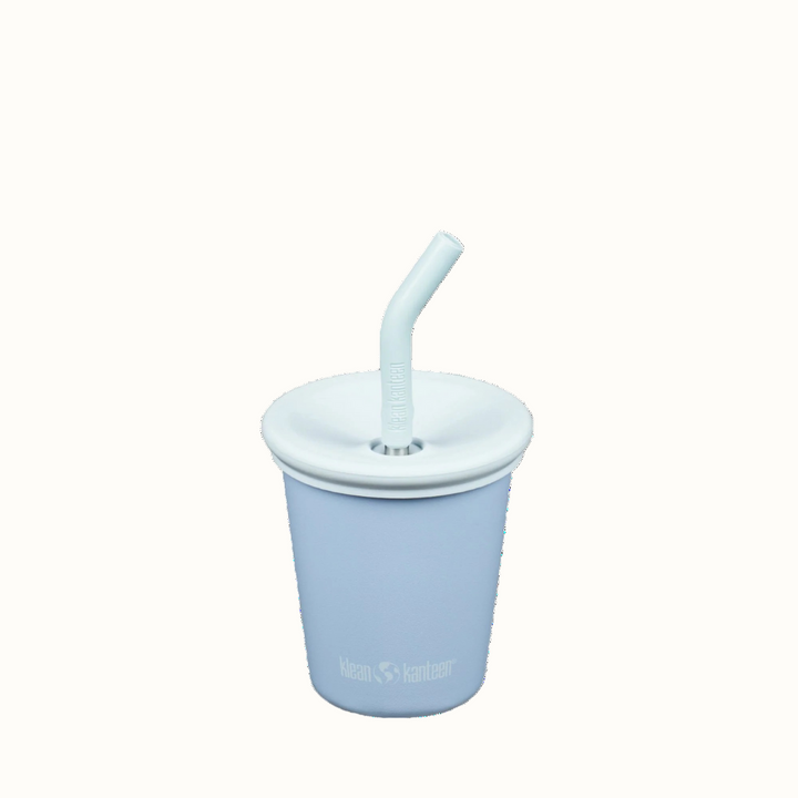 Recycled Stainless Kids Drinkware Cup with Straw, 10 oz.