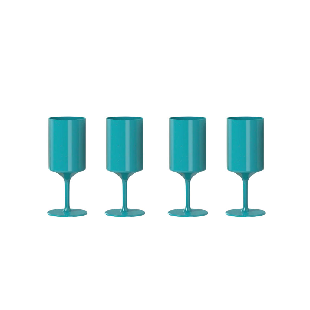 Compostable Sugarcane Stemmed Wine Glasses, 4 Ct.