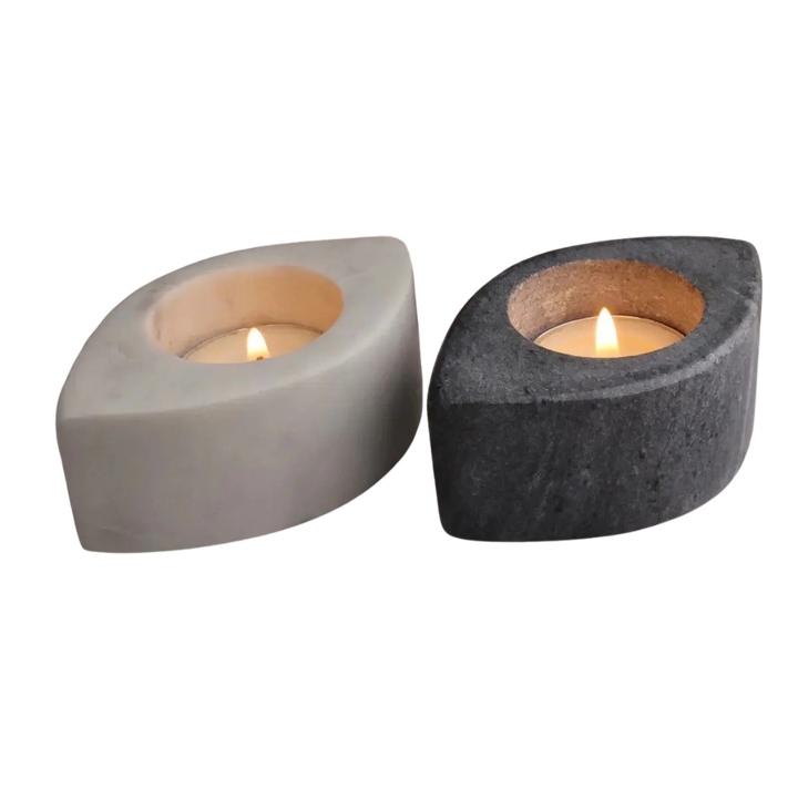 Handcrafted Agra Marble Tea Light Decor Set, 2 Ct.