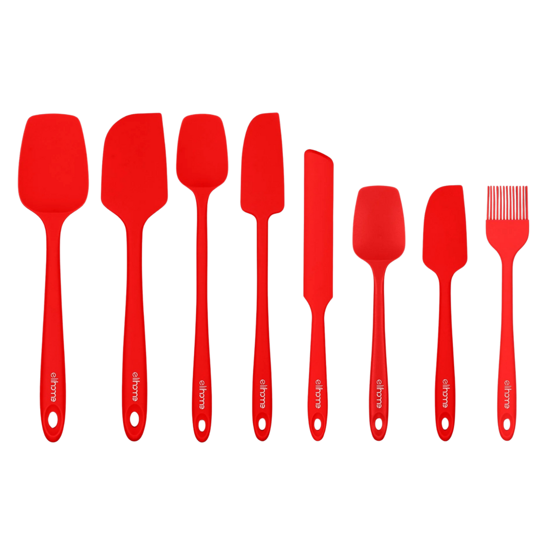 BPA-Free Silicone Kitchen Spatula Set, Red, 3 Ct.