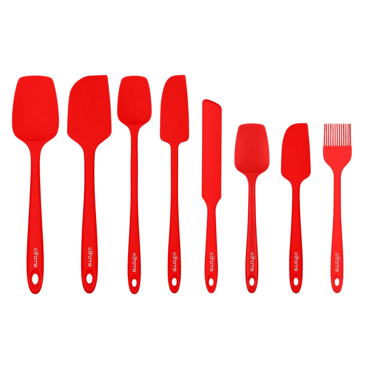 BPA-Free Silicone Kitchen Spatula Set, Red, 3 Ct.