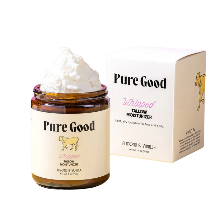 Organic Whipped Tallow Body Butter, Almond Vanilla