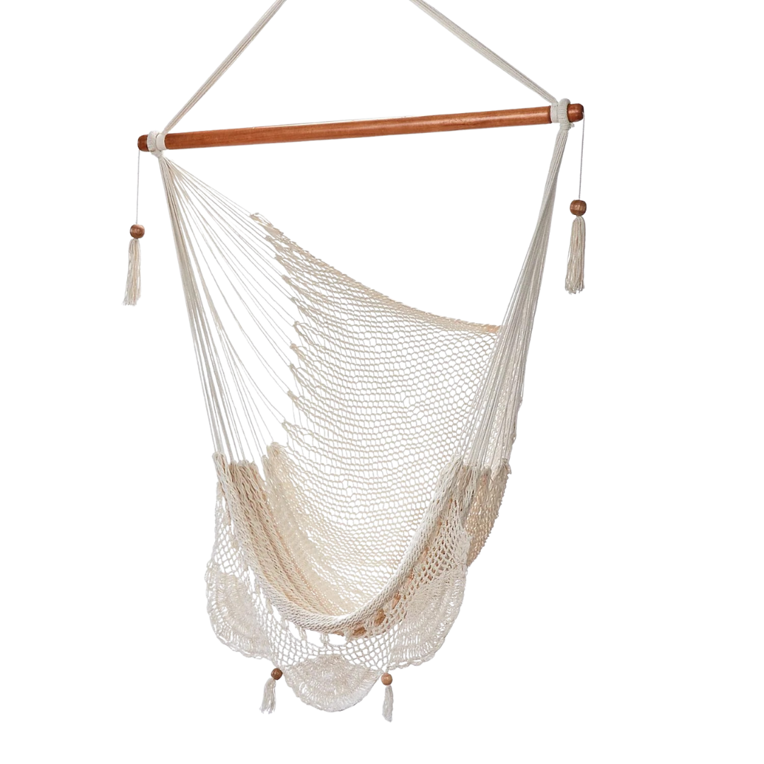 Handcrafted Natural Cotton Hammock Swing Chair