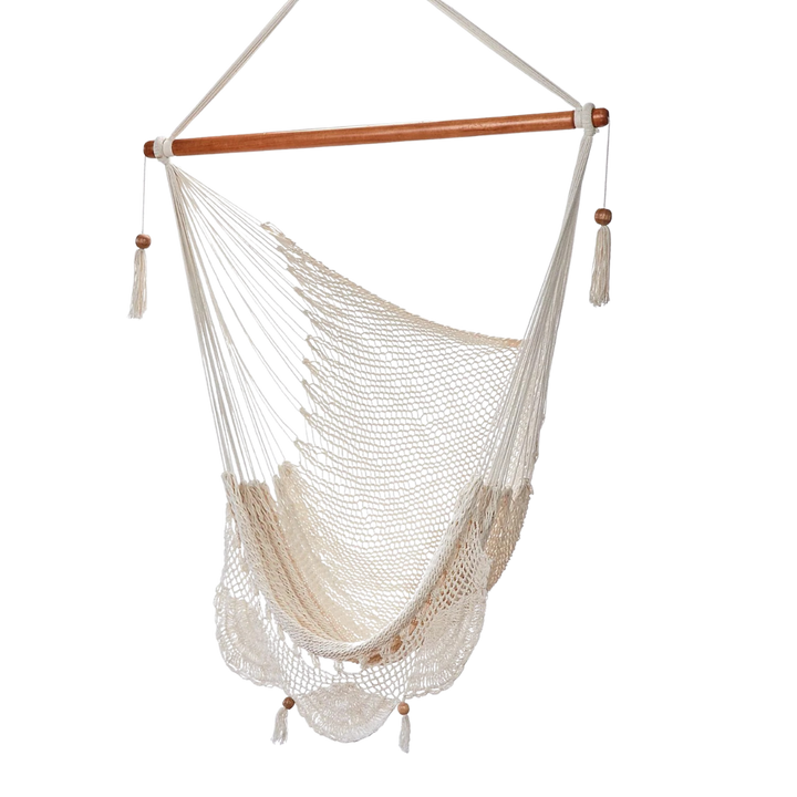 Handcrafted Natural Cotton Hammock Swing Chair