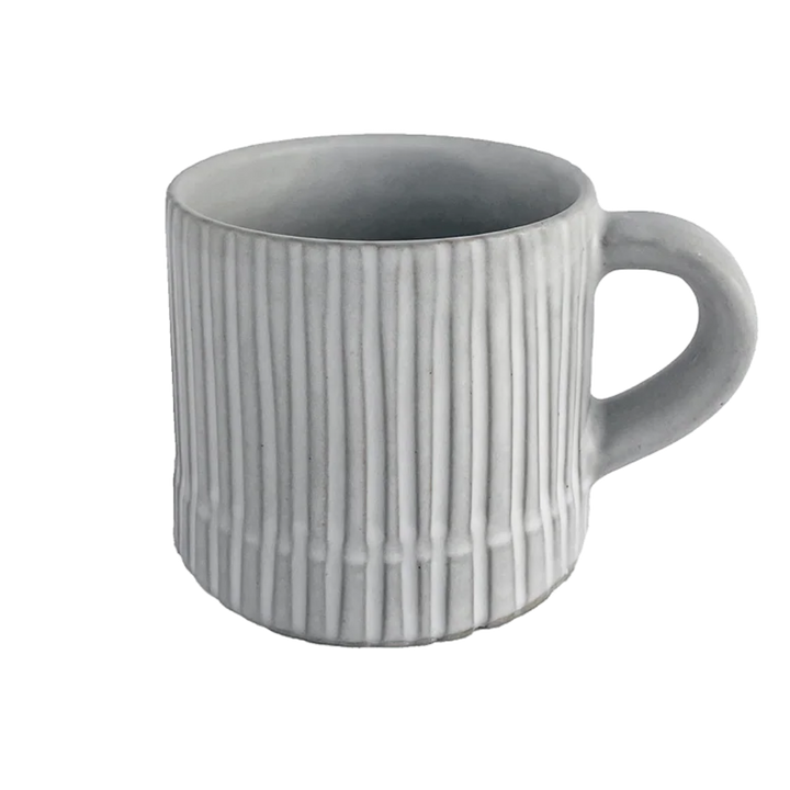 Handcrafted Moroccan Ceramic Mug, Cloud Matte White