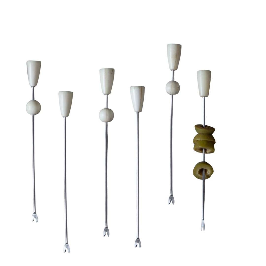 Handcrafted Stainless Steel Cocktail Picks, 6 Ct.