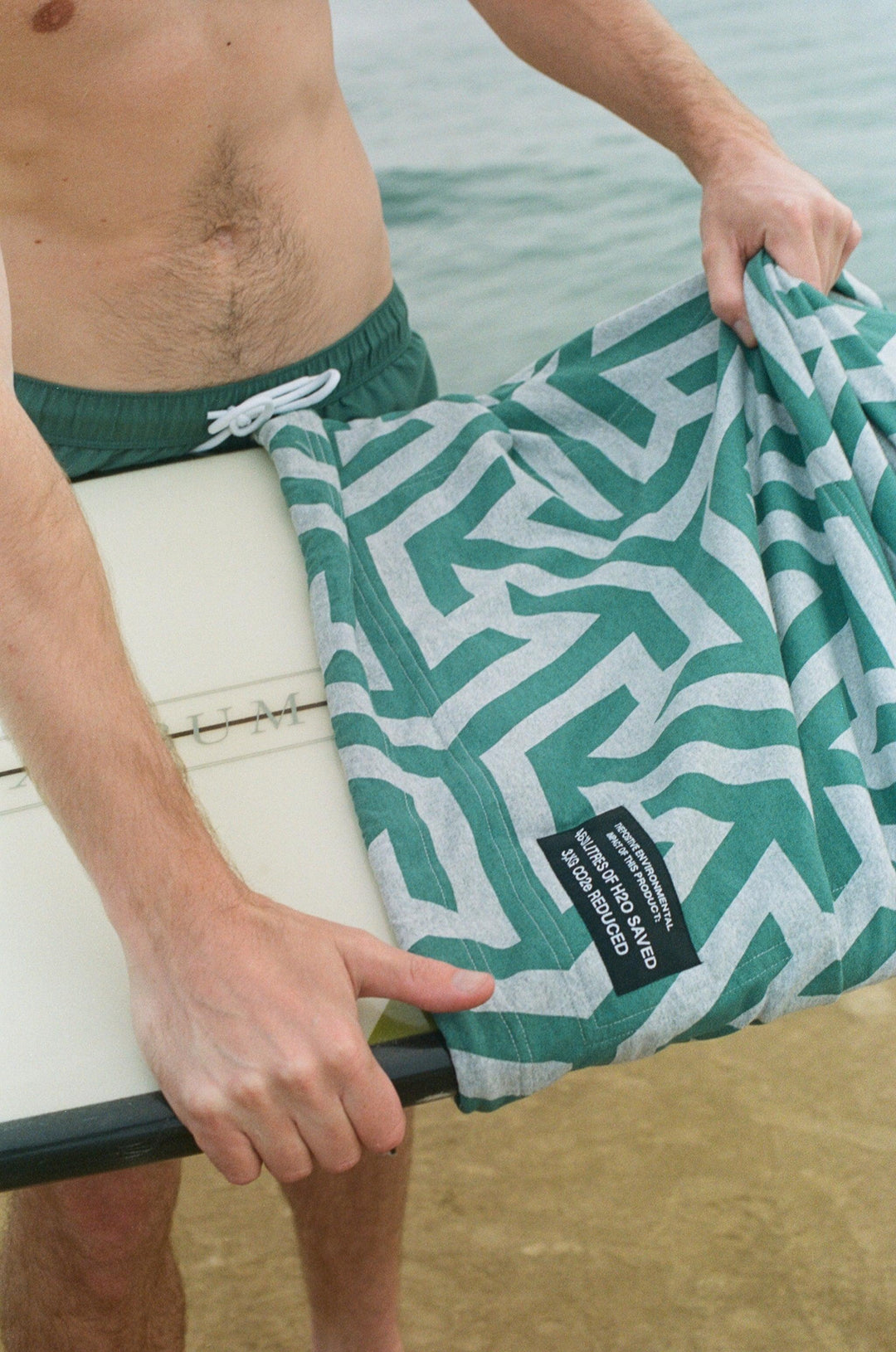 100% Recycled Cotton &amp; Plastic Surfboard Sock Bag
