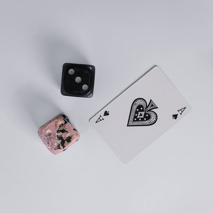 Handcrafted Stone Giant Decor Dice, 4 Ct.