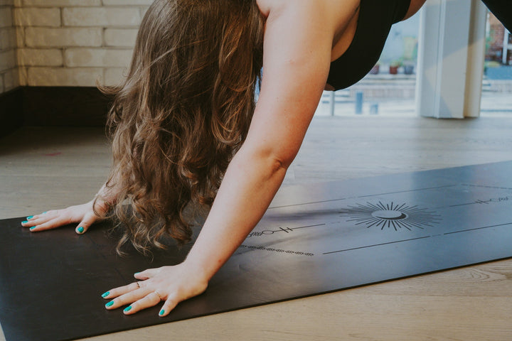 Fair Trade Natural Rubber Yoga Mat, Black 72"