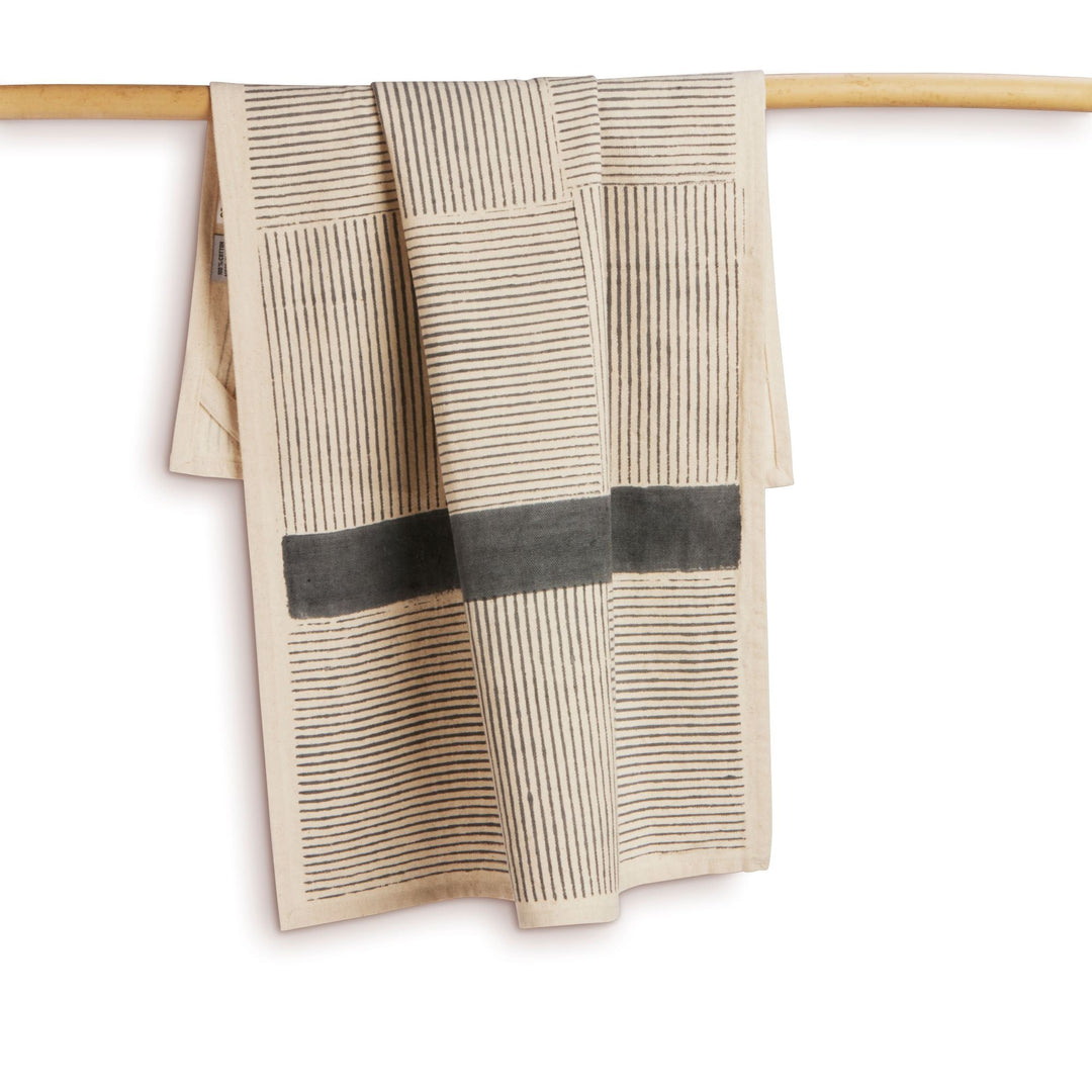 Fair Trade Hand Block Printed Kora Cotton Towels, 2 Ct.