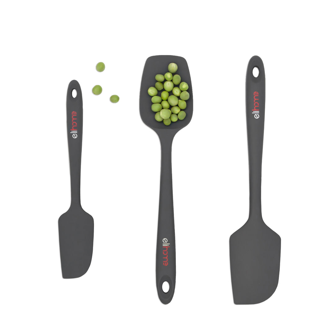 BPA-Free Silicone Kitchen Spatula Set, Red, 3 Ct.