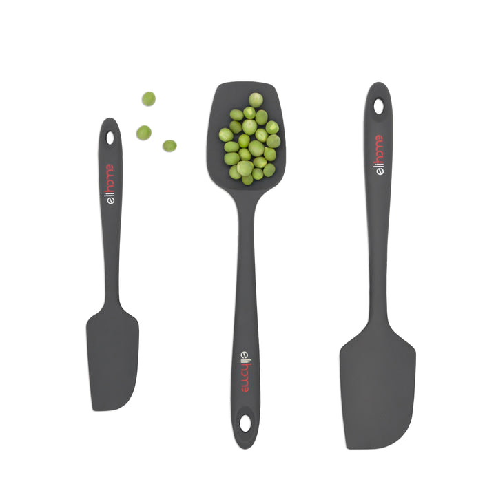 BPA-Free Silicone Kitchen Spatula Set, Red, 3 Ct.