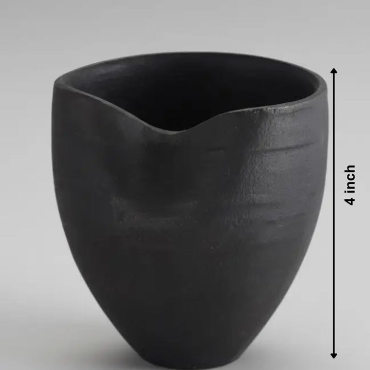 Matte Black Aluminum Decor Vase, 4"