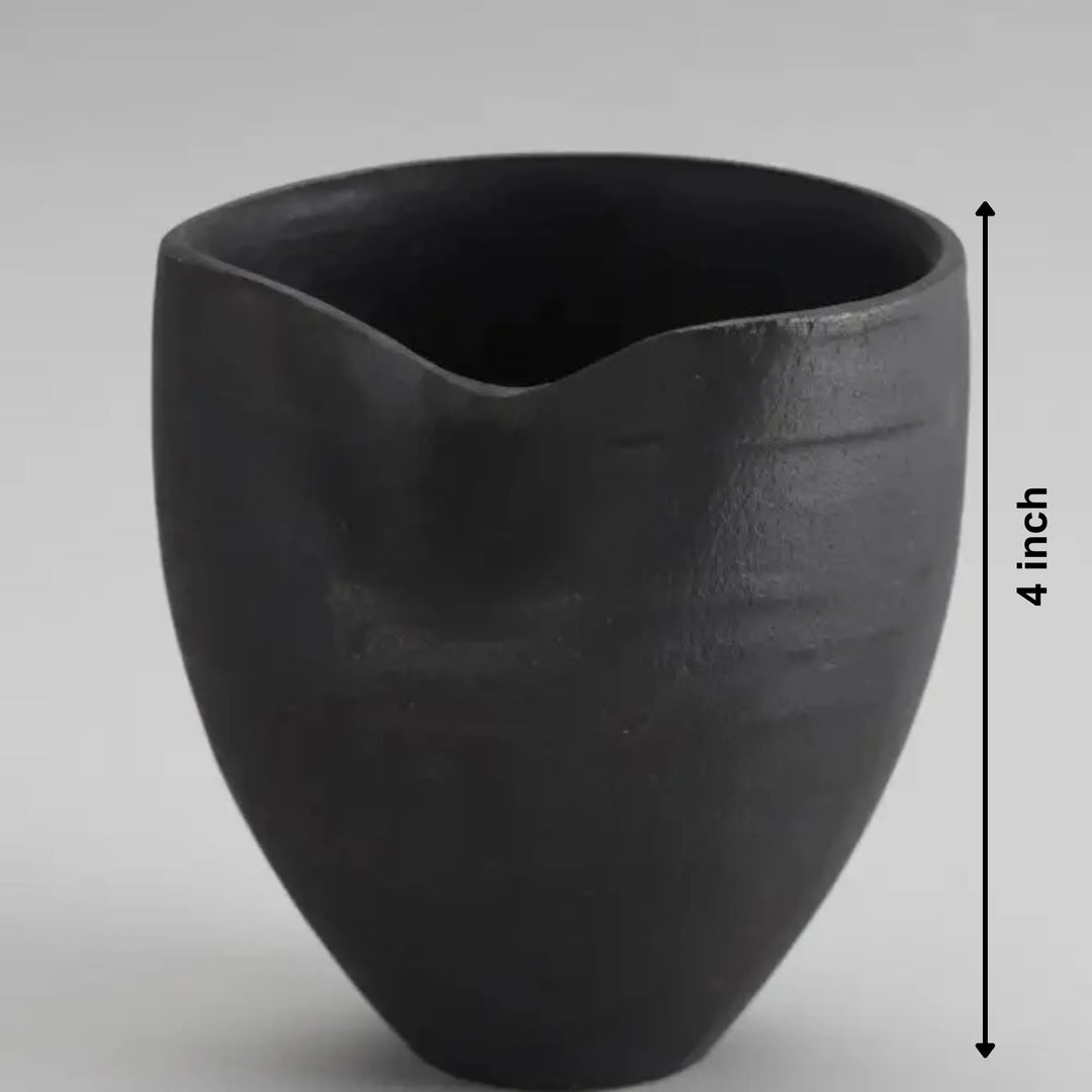 Matte Black Aluminum Decor Vase